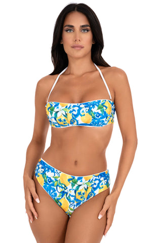 Augusto doppelt gemusterter Bandeau-Bikini