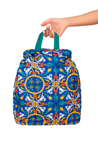 Scalinatella Patterned Canvas Backpack