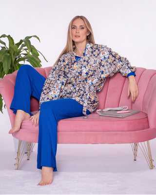 Positano gemusterte Schlafzimmerjacke