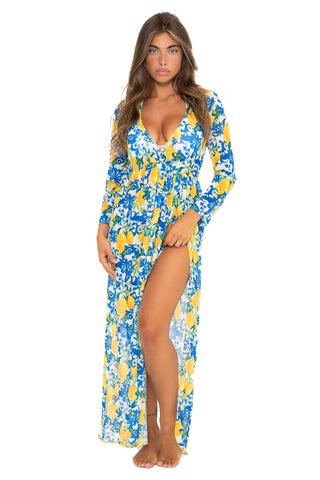 Vestito C/Spacco Carmen Parigi Fantasia