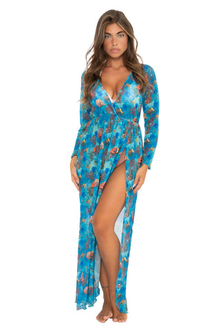 Vestito C/Spacco Carmen Parigi Fantasia