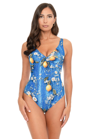 Intero Coppa Nodo Fantasia Lemon Blu