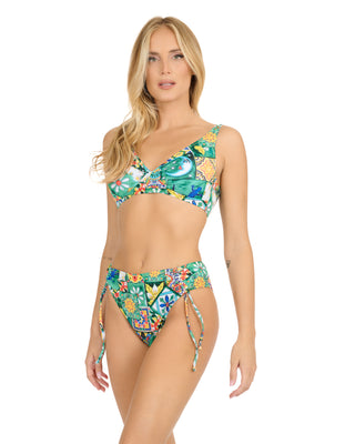 Naxos Print Knot Cup Bikini W/Adjustable Brief