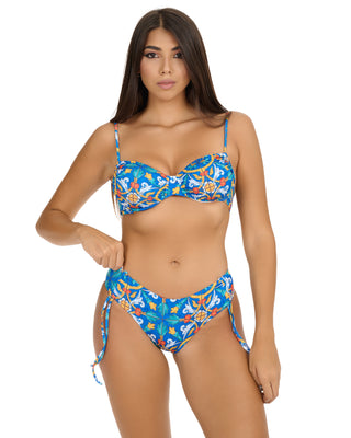 Bikini Ferretto E Slip Regolabile Fantasia Scalinatella