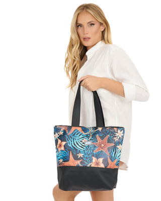 Borsa Grande Con Taglio Bicolore