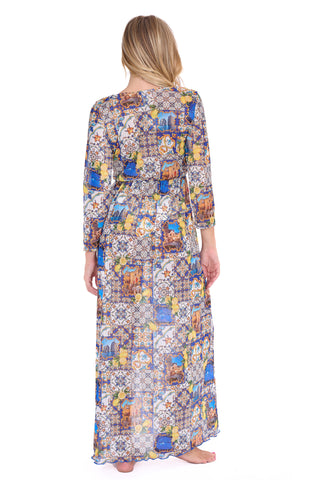 Vestito C/Spacco Carmen Parigi Fantasia