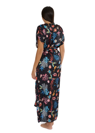 Gilet Lungo Con Cinta Raso Fantasia