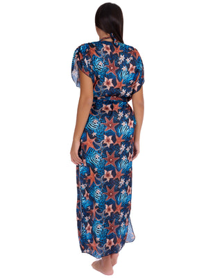 Gilet Lungo Con Cinta Raso Fantasia
